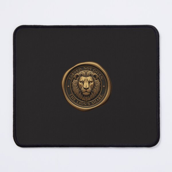 Item preview, Earned Not Given The Lion's Share Gold Seal Motivational design designed and sold by Bennie Singh.