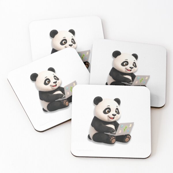 Item preview, Cute Panda Laptop Tech Sticker Decal Art designed and sold by EnginerdStudio.