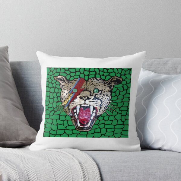 Item preview, Street Walking Cheetah with Large Head Illustration on Green Background designed and sold by IseeRobots.