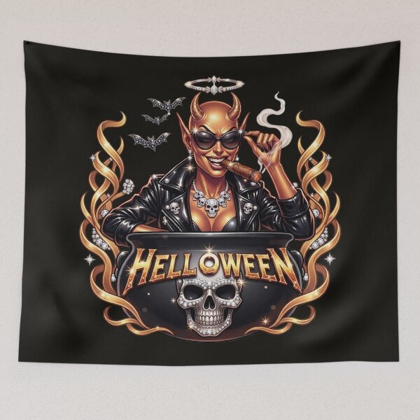 Item preview, Halloween She Devil Cigar Cauldron Glasses designed and sold by Voodoo Store Paranormal Collections.