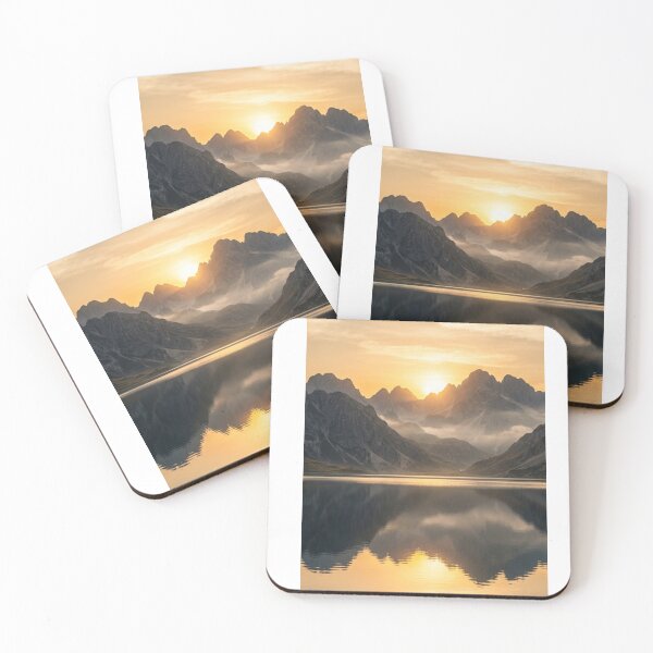 Item preview, Majestic Golden Hour Mountain Reflection designed and sold by PrintWavePro.