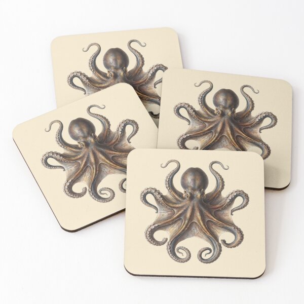 Item preview, Vintage Octopus Illustration – Antique Marine Biology Art Print designed and sold by ZyxDes.