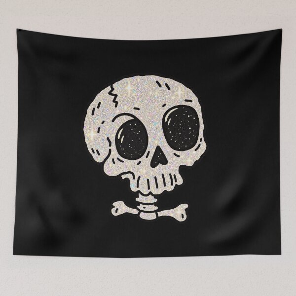 Item preview, Glitter Skull Halloween Skeleton designed and sold by MonkiFlipp.