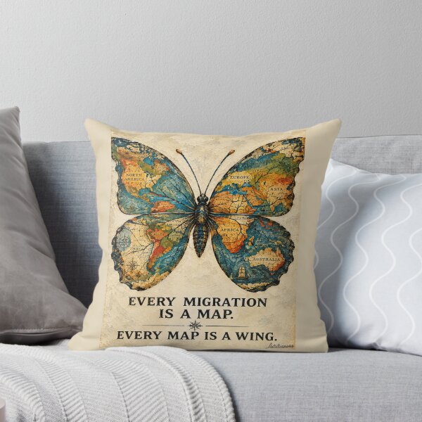 Item preview, Cartography Butterfly — Antique Map Wings Illustration designed and sold by Artisticanvas.
