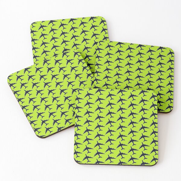 Item preview, Plane  Air Bus A380 Plane on Lime Green Back Ground designed and sold by Am Fear Liath Mòr Designs.