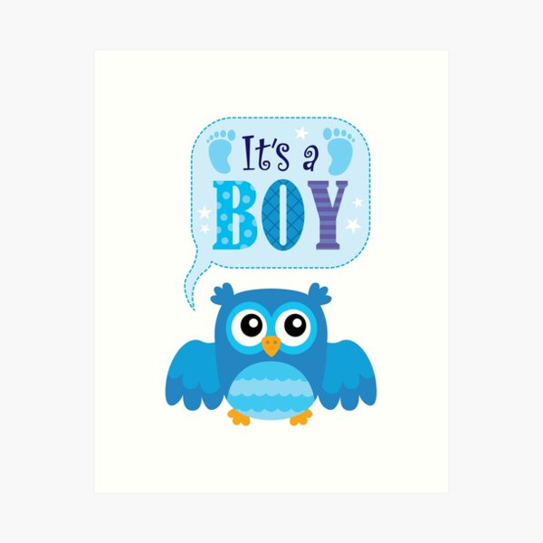 Item preview, Cute Owl Its A Boy Baby Shower Gift designed and sold by Minem39.