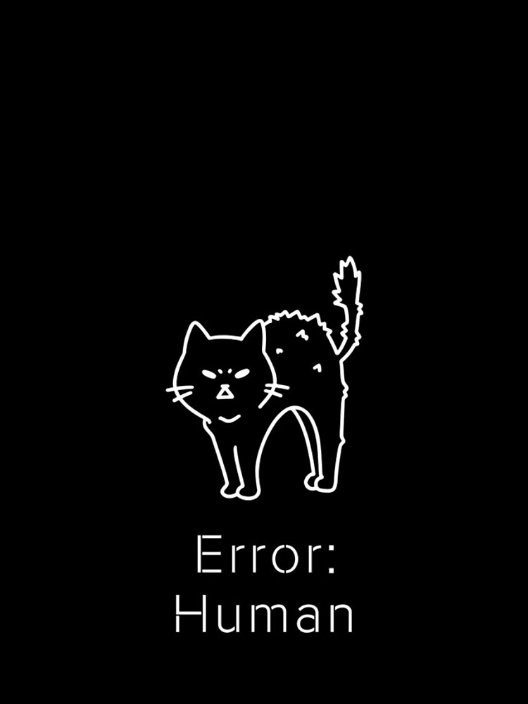 Thumbnail 5 of 5, iPhone Case, Error: Human | Scared Cat | Cat Operating System designed and sold by ContigoART.