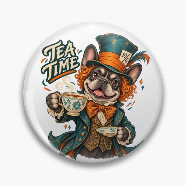 Item preview, Tea Time French Bulldog Gentleman designed and sold by ArtikaCreative.