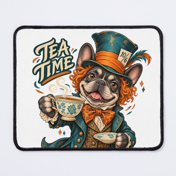 Item preview, Tea Time French Bulldog Gentleman designed and sold by ArtikaCreative.