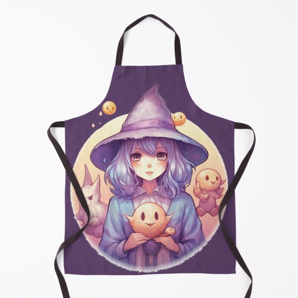 Item preview, A  little sorceress with creatures; Halloween art - 01 designed and sold by MadamPaperHazel.