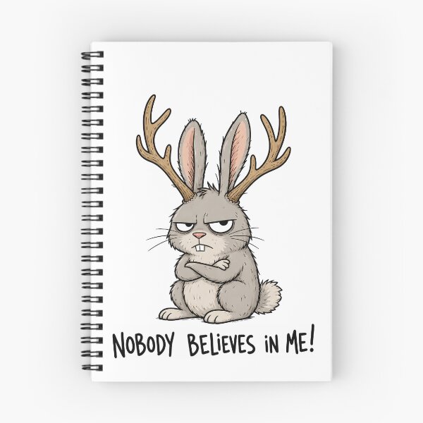 Item preview, Grumpy Jackalope Funny Cryptid Cartoon designed and sold by ShirtWreck.