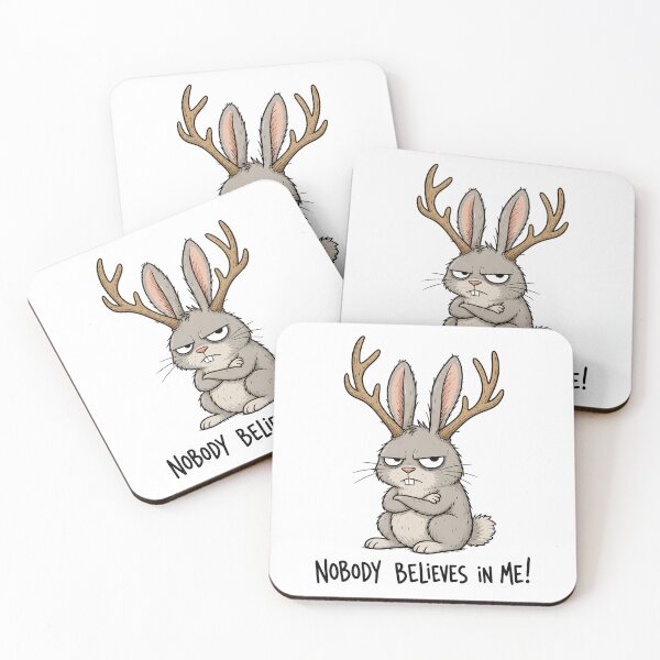 Item preview, Grumpy Jackalope Funny Cryptid Cartoon designed and sold by ShirtWreck.
