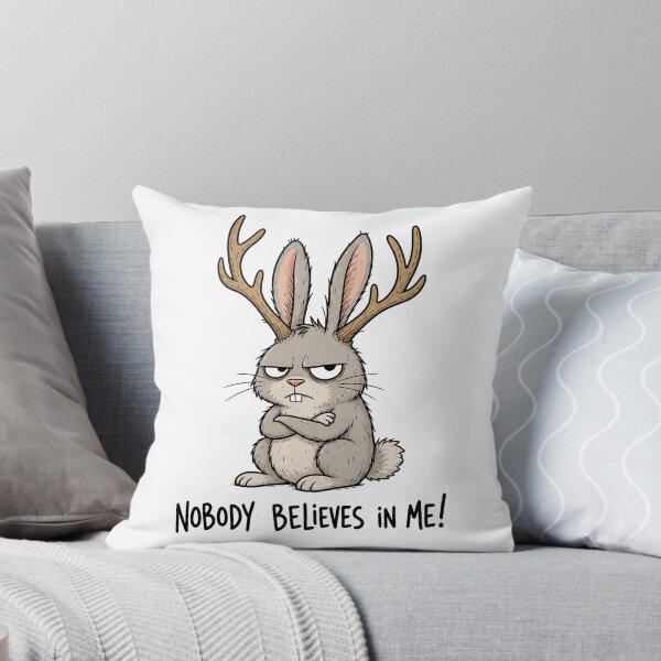 Item preview, Grumpy Jackalope Funny Cryptid Cartoon designed and sold by ShirtWreck.