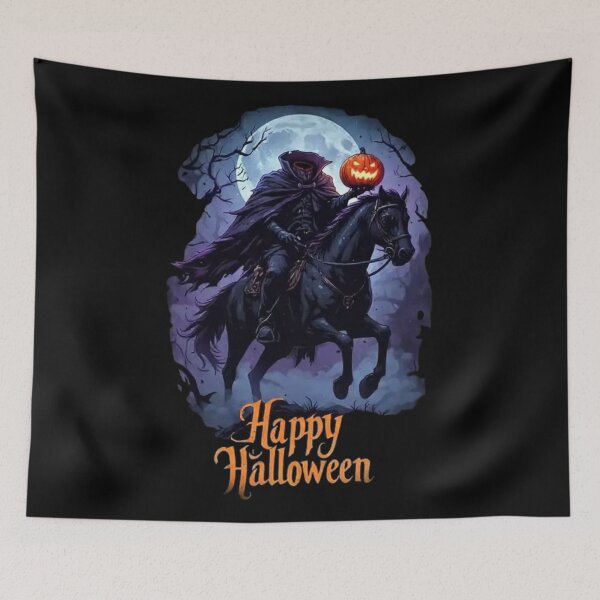Item preview,  Headless Horseman Happy Halloween Gothic Horror Art designed and sold by InkShiftLabs.