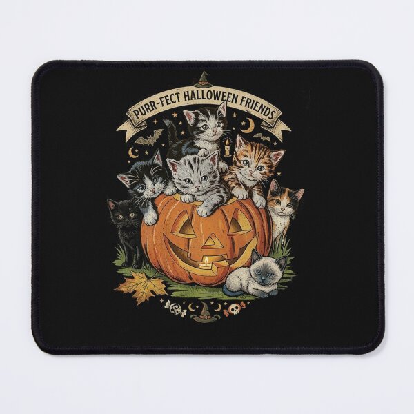 Item preview, Halloween Vintage 90s Cat Pumpkin Spooky Season Retro Cats designed and sold by ZANNIX.