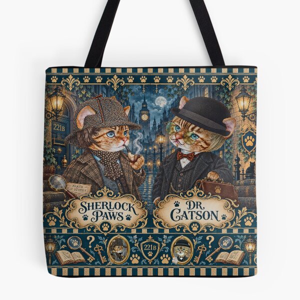 Item preview, DINKIE SHERLOCK PAWS & DR. CATSON designed and sold by DINKIES BEYOND by Lycia Quintessa.