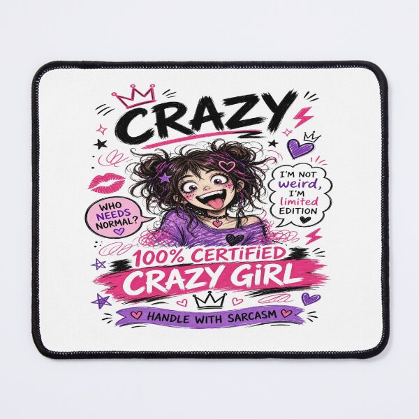 Item preview, 100% Certified Crazy Girl - Who Needs Normal Alt Aesthetic T-Shirt designed and sold by Sushikidsntoddlers.
