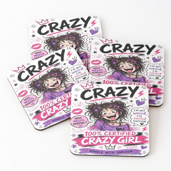 Item preview, 100% Certified Crazy Girl - Who Needs Normal Alt Aesthetic T-Shirt designed and sold by Sushikidsntoddlers.