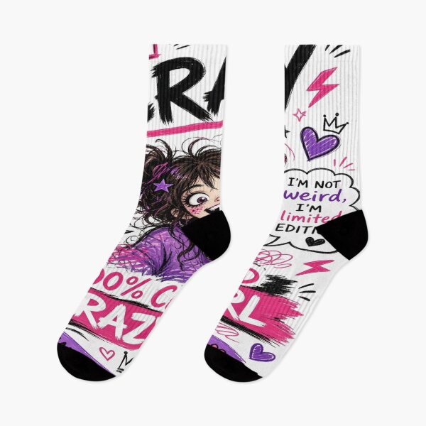 Item preview, 100% Certified Crazy Girl - Who Needs Normal Alt Aesthetic T-Shirt designed and sold by Sushikidsntoddlers.