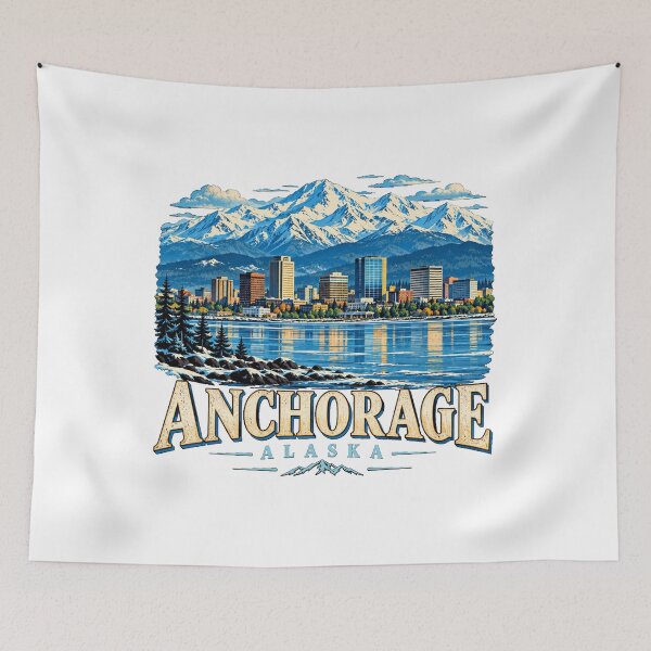 Item preview, Vintage Anchorage Alaska Travel Souvenir Landmark Gift designed and sold by MichaeIRellov.