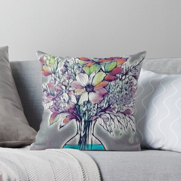 Item preview, Flowers Bouquet in a Crystal Vase - 2 designed and sold by Anas Arts.