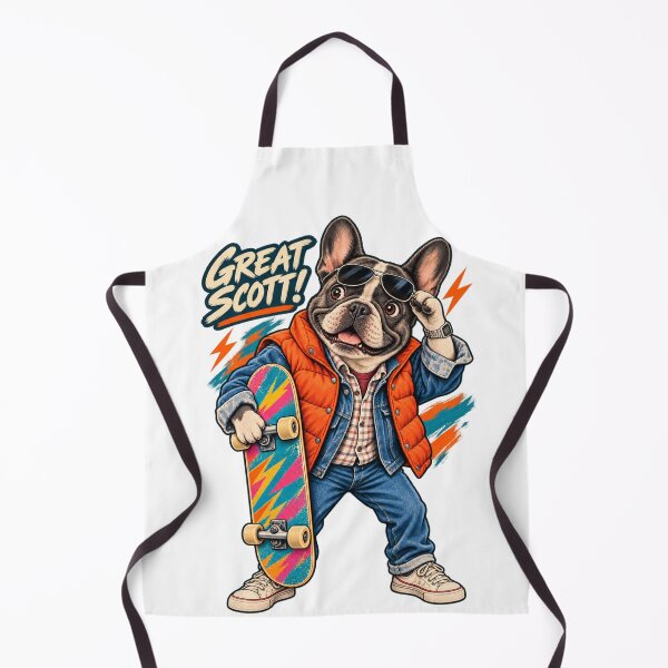 Item preview, Retro French Bulldog Skateboarder designed and sold by ArtikaCreative.