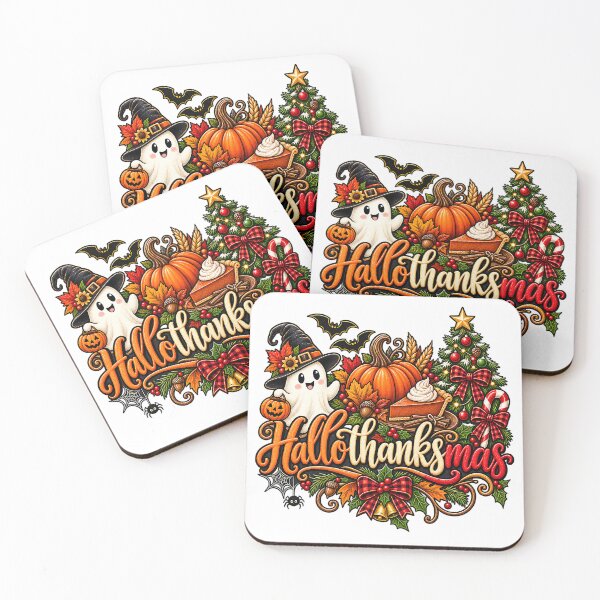 Item preview, Hallothanksmas Triple Holiday Season Halloween Thanksgiving Christmas Art designed and sold by DesignArtist.ia.