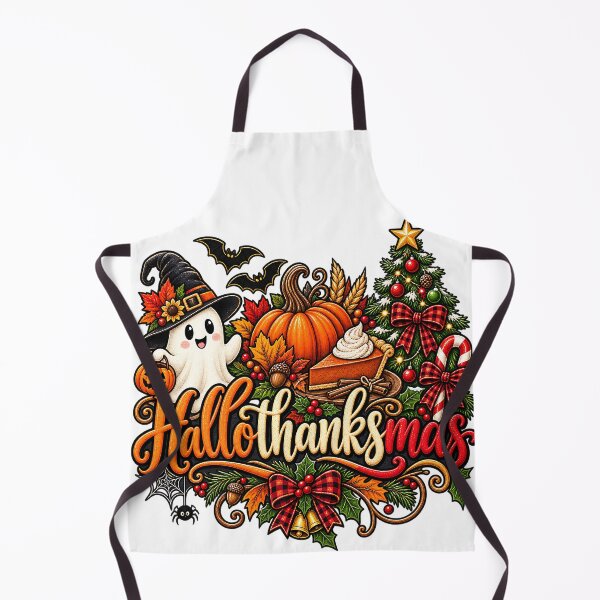 Item preview, Hallothanksmas Triple Holiday Season Halloween Thanksgiving Christmas Art designed and sold by DesignArtist.ia.