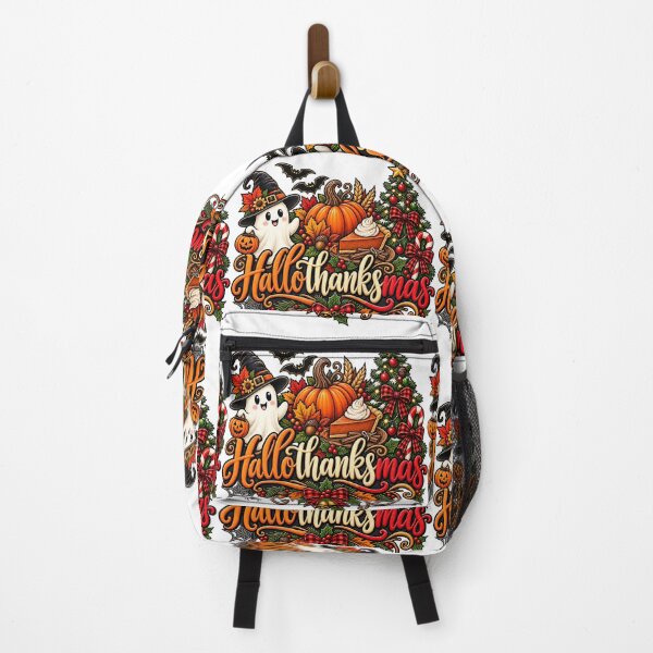 Item preview, Hallothanksmas Triple Holiday Season Halloween Thanksgiving Christmas Art designed and sold by DesignArtist.ia.