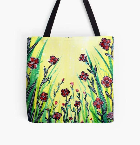 The Promise of Spring - Poppies All Over Print Tote Bag