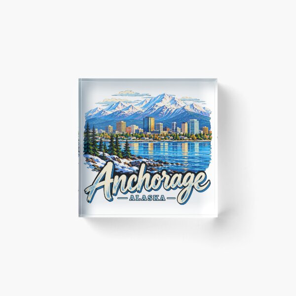 Item preview, Hand Drawn Anchorage Alaska Travel Souvenir Landmark Gift designed and sold by MichaeIRellov.