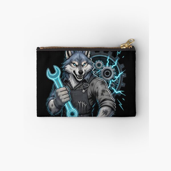 Item preview, Cyberpunk Mechanic Wolf designed and sold by LazyDayzCo.