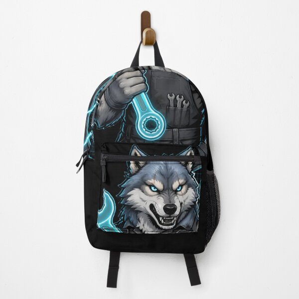 Item preview, Cyberpunk Mechanic Wolf designed and sold by LazyDayzCo.