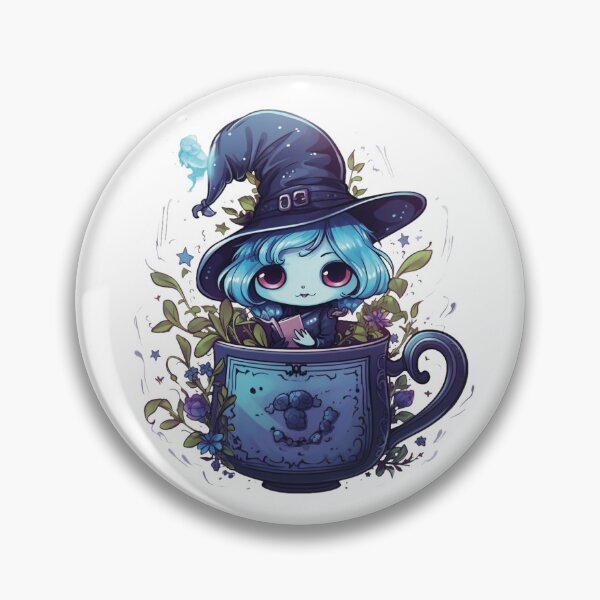 Item preview, A sorceress in a cup; Halloween art – 03 designed and sold by MadamPaperHazel.
