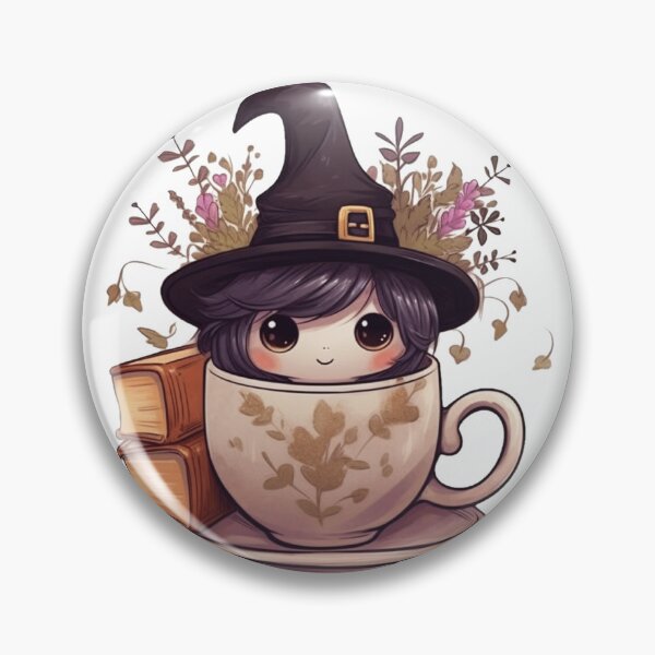 Item preview, A sorceress in a cup; Halloween art – 01 designed and sold by MadamPaperHazel.