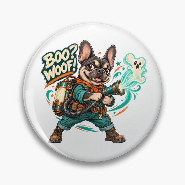 Item preview, Boo Woof French Bulldog Ghost Hunter designed and sold by ArtikaCreative.