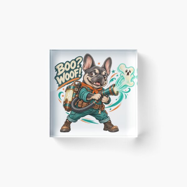 Item preview, Boo Woof French Bulldog Ghost Hunter designed and sold by ArtikaCreative.