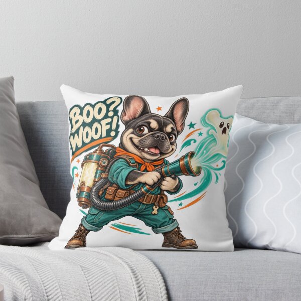 Item preview, Boo Woof French Bulldog Ghost Hunter designed and sold by ArtikaCreative.