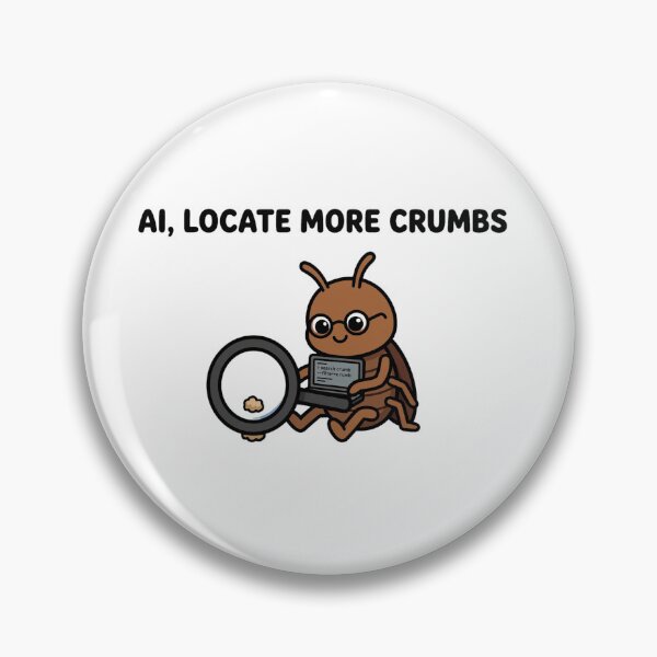 Item preview, AI Locate More Crumbs - Funny Roach Prompt Engineer Sticker designed and sold by ismai6.