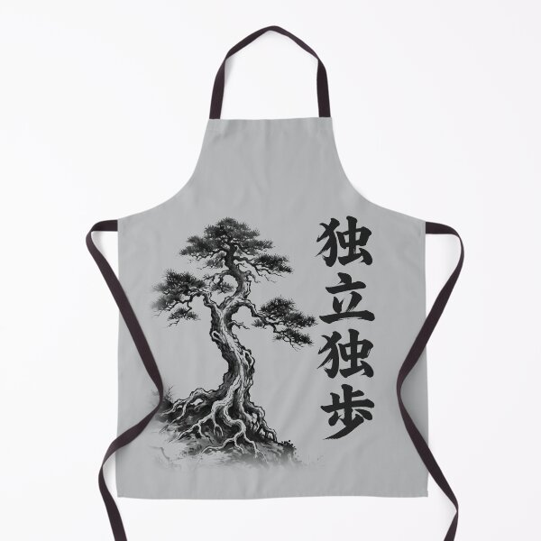 Item preview, 独立独歩 Dokuritsu Doppo — Stand on Your Own, Walk Your Own Way | Japanese Yojijukugo Sumi-e designed and sold by kotobaink.