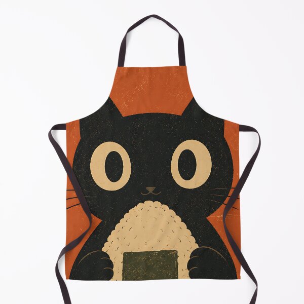 Item preview, Cute Black Cat with Onigiri Japanese Retro Poster Art designed and sold by artswag.