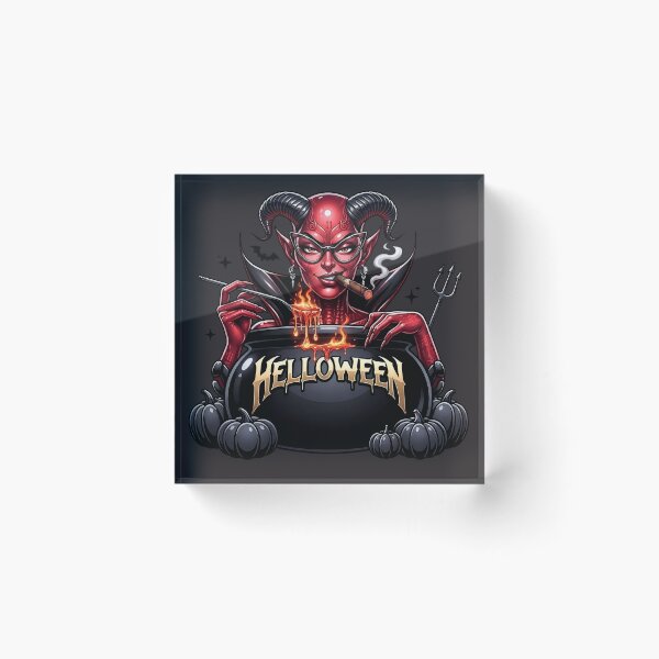 Item preview, Halloween She Devil Cigar Cauldron Pitchfork designed and sold by Voodoo Store Paranormal Collections.