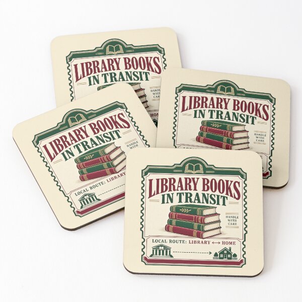 Item preview, Library Book Tote Bag – Library Books in Transit Vintage Book Lover Design designed and sold by astersgraphics.
