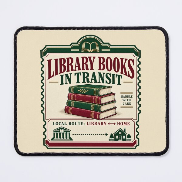 Item preview, Library Book Tote Bag – Library Books in Transit Vintage Book Lover Design designed and sold by astersgraphics.