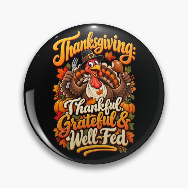 Item preview, Thankful Grateful & Well Fed designed and sold by RockitBaby.