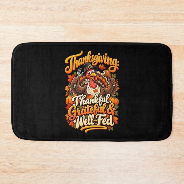 Item preview, Thankful Grateful & Well Fed designed and sold by RockitBaby.