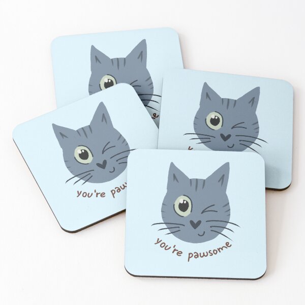 Item preview, You Are Pawsome Gray Cat designed and sold by DanuskaArt.