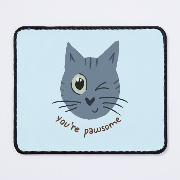 Item preview, You Are Pawsome Gray Cat designed and sold by DanuskaArt.
