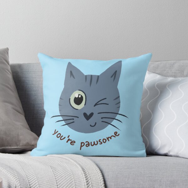 Item preview, You Are Pawsome Gray Cat designed and sold by DanuskaArt.