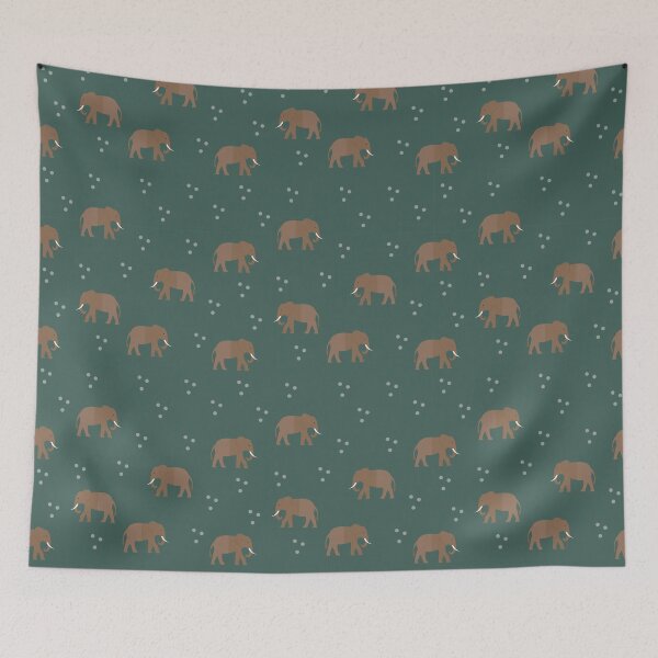 Item preview, Elephants on green designed and sold by reneesillus.
